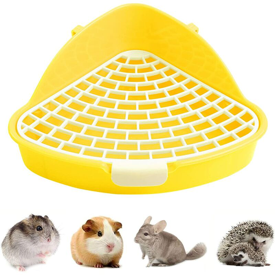 Small Pet Toilet With Hook, Anti-Spray Triangle For Hamster, Chinchilla