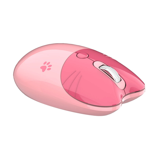 2.4GHz Silent Wireless Girl Mouse with USB Receiver, 5 Programmable Buttons, 800/1200/1600 DPI Computer Mouse for PC/Laptop/Windows7/8/10 (Pink)
