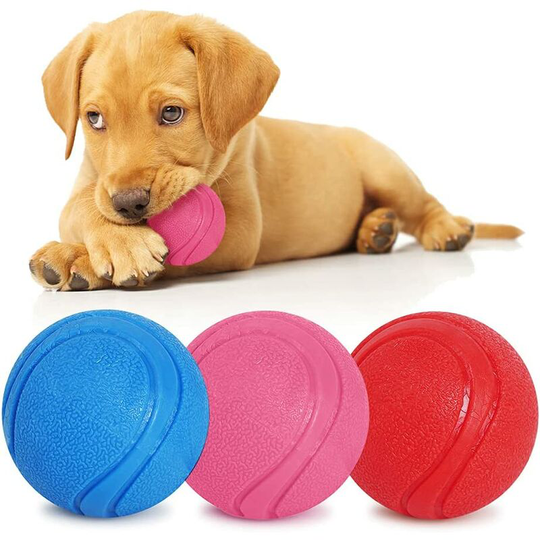 Dog Ball Toy, Dog Bouncing Ball, Interactive Dog Toy, Indestructible Dog Ball, Natural Rubber Toy Dog Cleaning Teeth, for Puppies