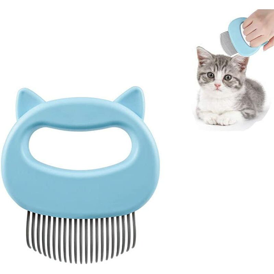 Pet comb, Cat massage brush, Pet dog brush, Cat dog grooming comb, Cat comb, Cat massage comb, (blue)