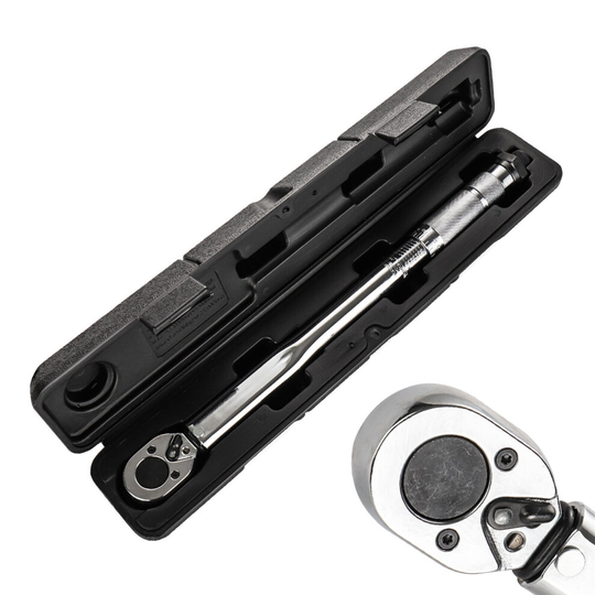 Ratcheting Torque Wrench 19-110Nm Square Drive Click Adjustable+ Case