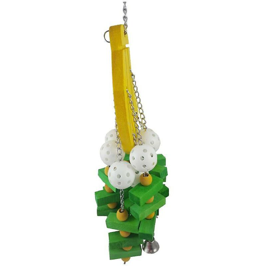 Thsinde - Father's Day Bird Toys Chewing Playing Toys Large Medium Colorful Wooden Blocks Swing Food Grade Toys|Bird Toys