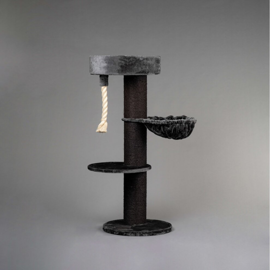 RHRQuality Cat Tree Maine Coon Sleeper de Luxe Blackline Dark Grey