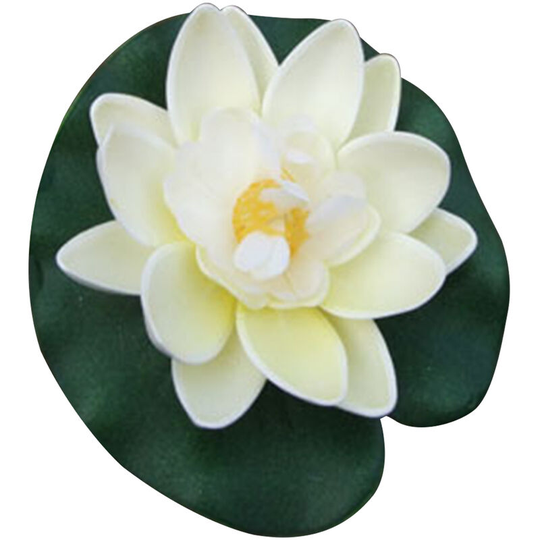 7 Inch Artificial Floating Lotus Flowers Fake Lily Pad Floating Pool Home Pond Fish Tank Decoration Plants