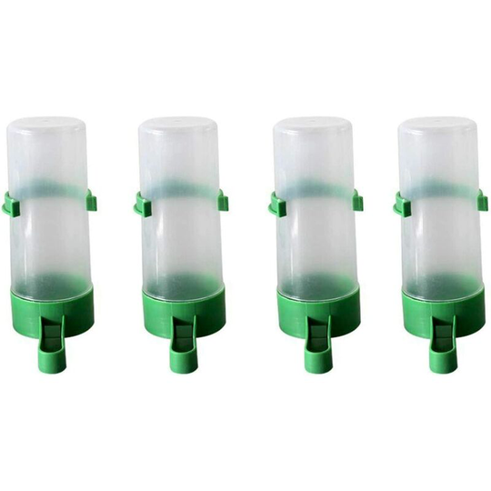 Soekavia - Bird Water Dispenser, Bird Drink, 4pcs Bird Water Feeder Dispenser Bottle Drinking Cup Bowls for Pet Parrot Budgie Lovebirds Cockatiel