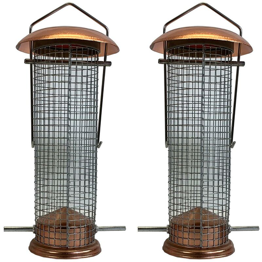 Copper Style Hanging Bird Nut Feeder (Set of 2)
