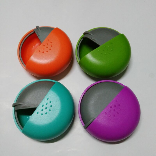 Sun Flowergb - 4 Pack Round Pill Organizer, bpa Free Vitamin Organizer, Portable Travel Pill Case, Purse for Pills, Jewelry, Beads, Paper Clips,