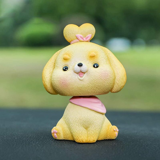 Car Shaking Head Dog, Car Interior Decoration Ornament Cute Animal Dancing Toy Car Dashboard Ornament Accessories for Women Girl Gift,#A