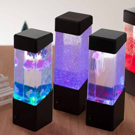 Devenirriche - Jellyfish lamp aquarium, night light usb charging with 7 color changing light decompression gift for children men women