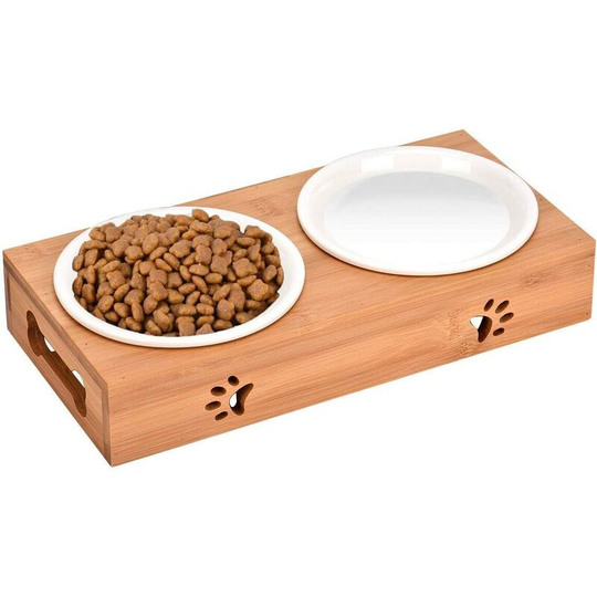 Bearsu - Non-slip bamboo bowl for cats and dogs
