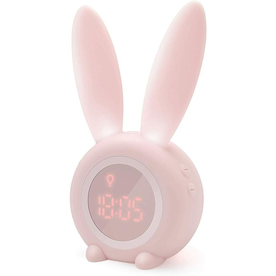 Naxunnn - Wake up morning induction in the shape of a cute rabbit, intelligent automatic adjustment of breathing light, automatic display