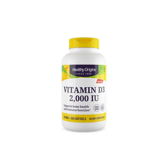 Healthy Origins Vitamin D3 2000 IU 360 Softgels