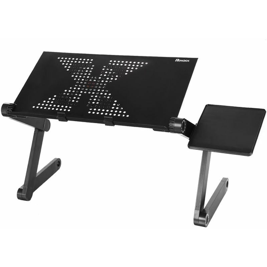Foldable Computer Desk Table 360 Degree Adjustable Portable - Black
