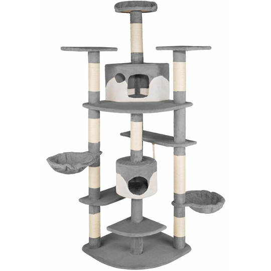 Cat tree scratching post Fippi - cat scratching post, cat tower, scratching post - grey/white - grey/white