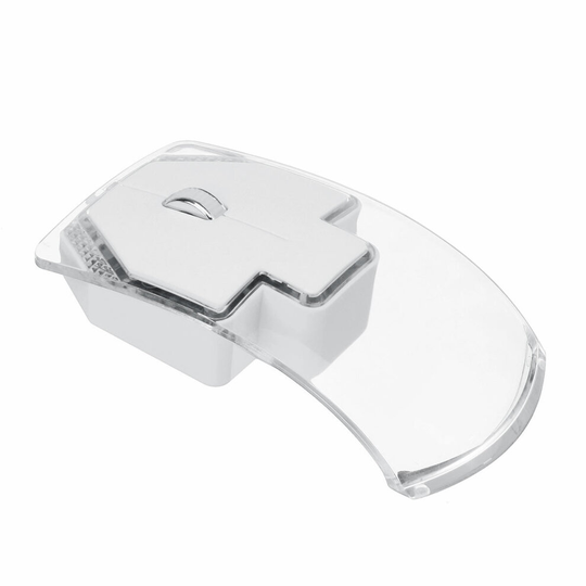 Transparent 1200 DPI USB Wired Colorful Llight LED Optical Mouse for PC Office Laptop WHITE