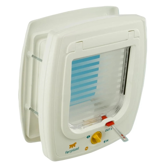 Ferplast 4-Way Magnetic Cat Flap Swing White