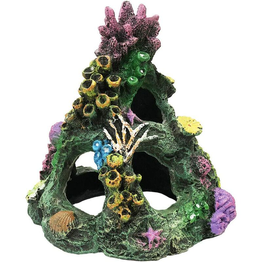 Aquarium Coral Reef Decorations - Fish tank coral rock mountain cave ornament, for betta fish, sleeping, resting, playing and breeding