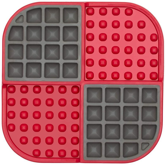 Slomo Mat (One Size) (Red/Grey) - Red/Grey - Lickimat