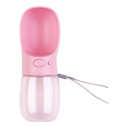 Portable Dog Water Bottle, 350ml Portable Dog Gourde Free bpa, Anti-leak, Pet Outdoor Drinking, Travel & Hiking (Rose)