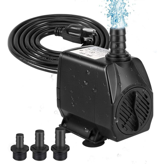 JYC-4000 80W Water Pump with Anti Dry Burning, Ultra Quiet Submersible Fountain Aquarium Fish Pond Hydroponic Pump,Black,1pc