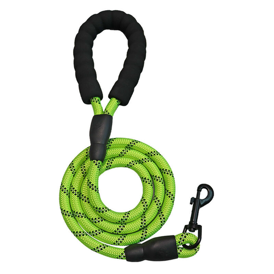 Home Dog Leash 1.7 m, Leash with Comfortable Sponge Padded Handle and Reflective Threads, Small, Medium and Large Size Dogs - Green