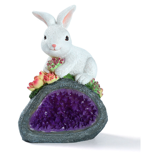 Decorative Animal For Garden Rabbit Solar Light Statue Animals