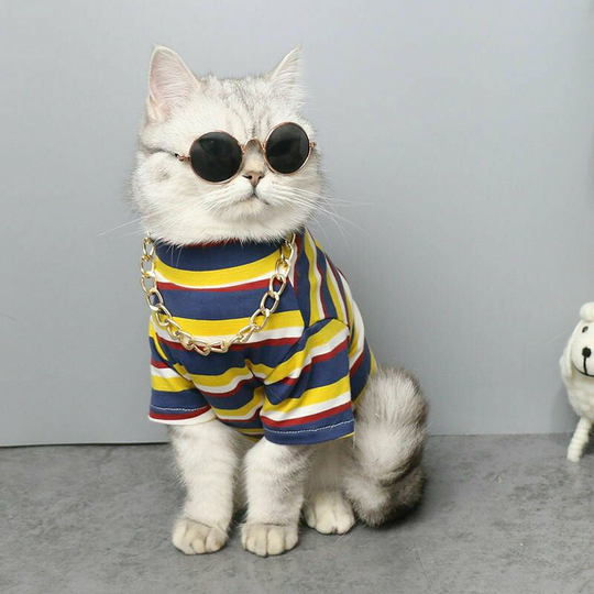 Universal golden chain Little cat and dog - decoration