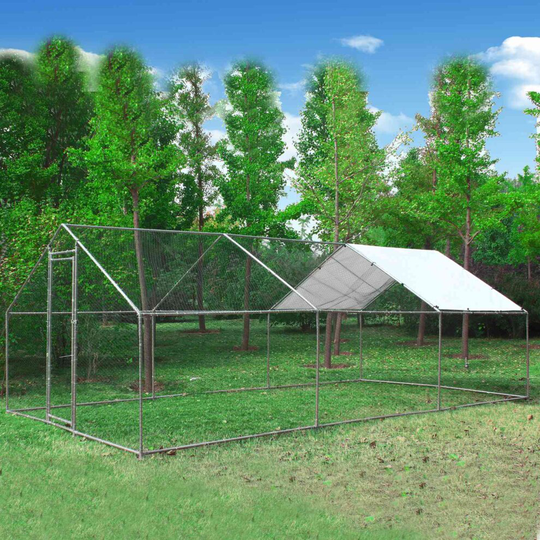 (3X6x2M) FoxHunter Chicken Run Cage Walk In Coop Poultry Hen Rabbit Kennel Hutch Metal