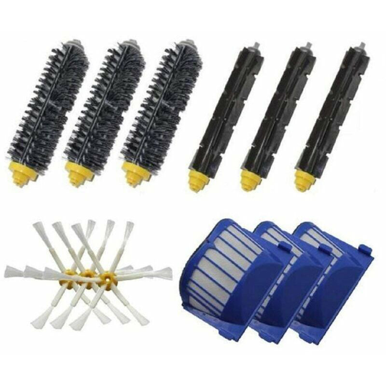 Bearsu - Rolling Wheel Filter Kit for iRobot Roomba 620 630 650 660 680 Bristle Brush Flexible Beater Brushes Side Brush Replacement Parts