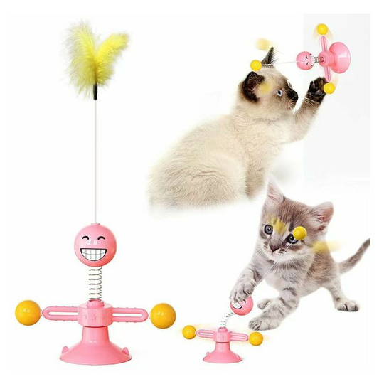 Pet Toys Funny Cat Stick Spring People Funny Cat Supplies Pet Supplies, Pet Toys (Rose-