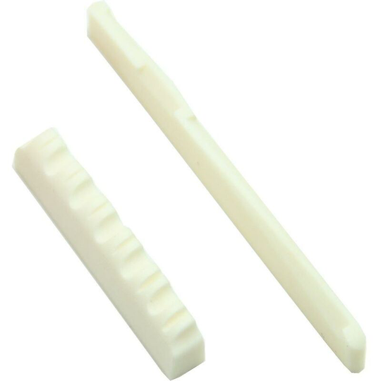 Joorrt - 1 Set Ivory Bone Saddle and Bridge Nut for 6 String Acoustic Guitar