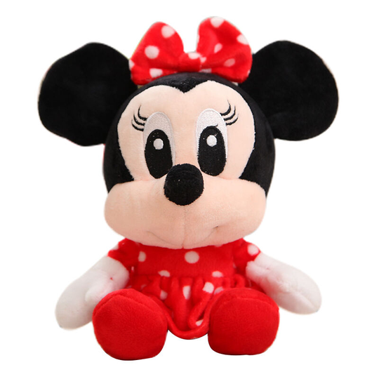 Briday - Disney Classics Weighted Plush Baby Minnie Mouse Stuffed Animal Plush Toy Lilo and Stitch Piglet Keychain Birthday Gift for Girl Minnie 20cm