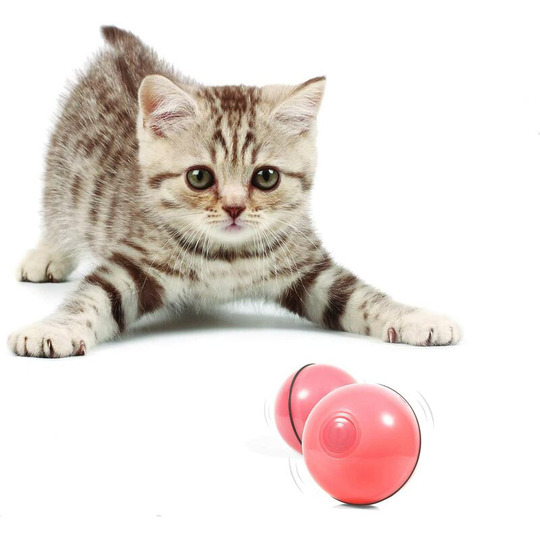 Smart Interactive Cat Toy - Newest Version 360 Degree Self Rotating Ball, usb Rechargeable Pet Toy, Build-in Spinning Led Light, Stimulate Hunting