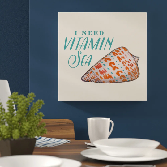 Vitamin Sea Graphic Art Wrapped on Canvas