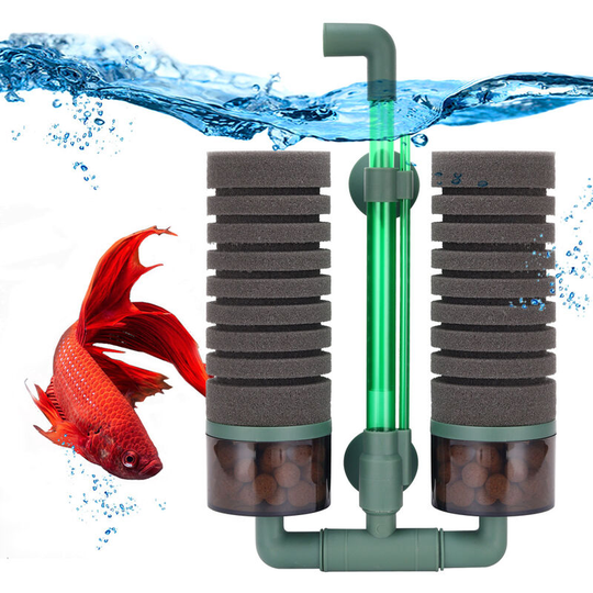 Heguyey - Aquarium filter, double internal underwater sponge filter