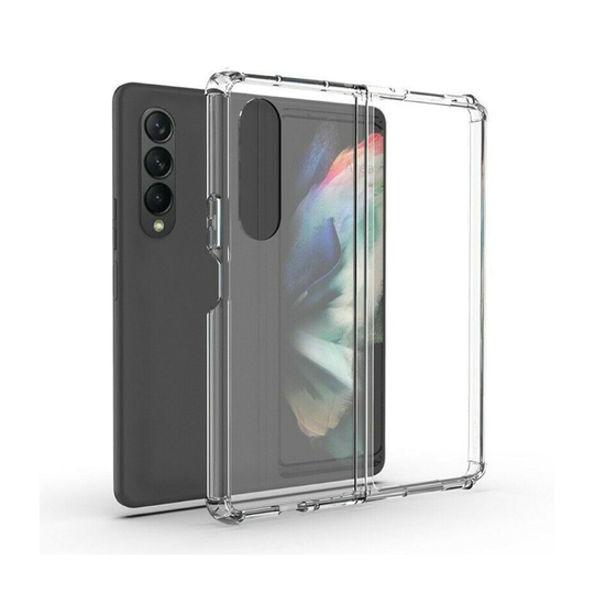 Case For Samsung Galaxy Z Fold4 Silicone Gel Phone Cover (Clear)