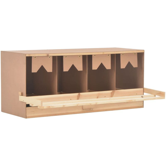 Chicken Laying Nest 4 Compartments 106x40x45 cm Solid Pine Wood Vidaxl n/a