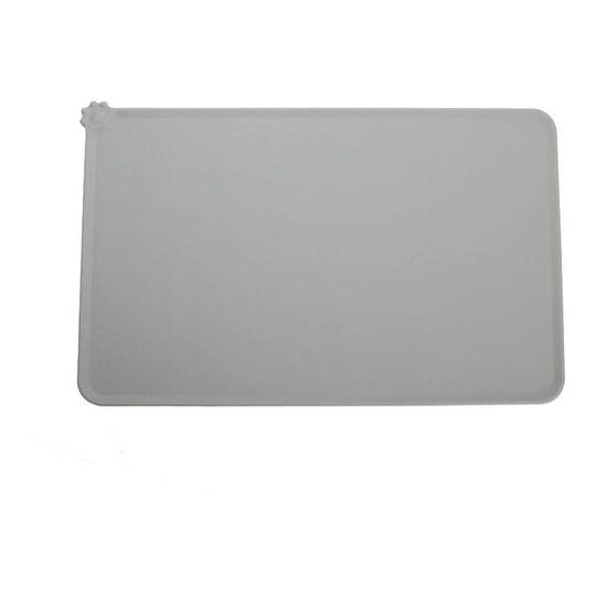 Waterproof Silicone Pet Bowl Mat - 48 x 30cm, Gray