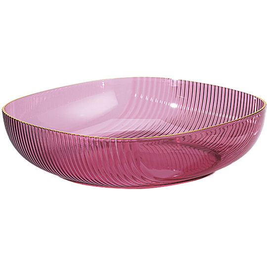 Crystal Fruit tray living room transparent tea heart nut dry compote red