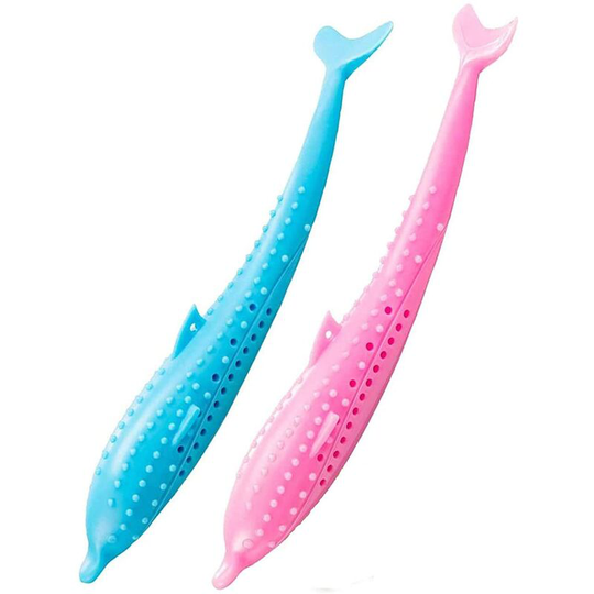 Cat Toothbrush Fish, Cat Toothbrush Toy, Cat Toothbrush with Catnip, Silicone Fish Toys Pet Molar Stick Cat Teeth Cleaning Brush, Interactive Chew