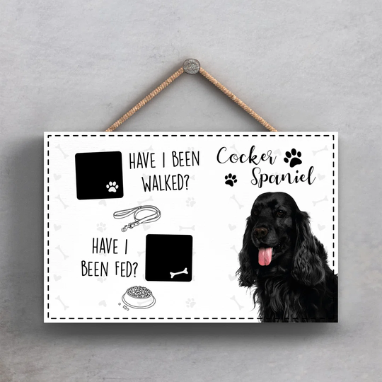 Hinkson Pets and Paws Black Cocker Wlk Fed Wall Décor