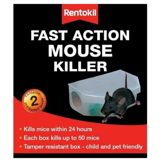 Rentokil PSF135 Fast Action Mouse Killer - Pack of 2