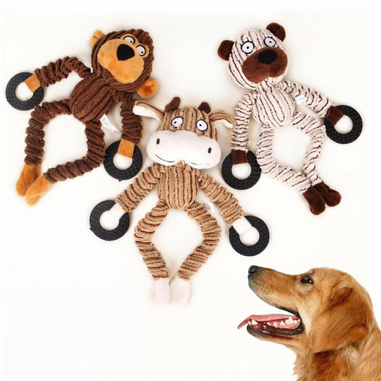 Squeaky Dog Toys Dog Chew Toy Tooth Cleaning Bite Resistant Pet Training Toys for Small Medium Dogs Puppies