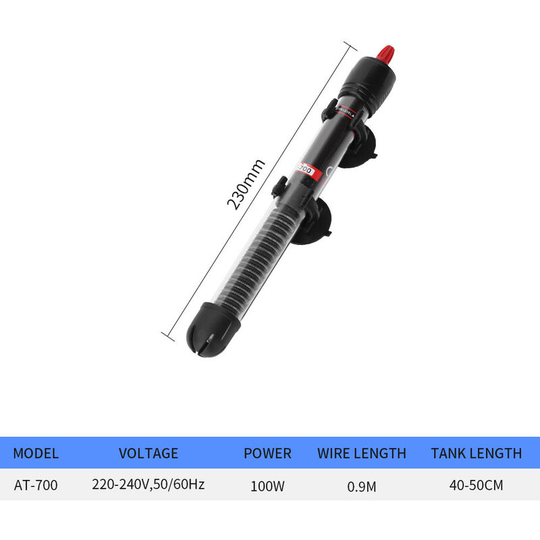 Fish Tank Heater Glass Heater Fish Tank Thermostat Automatic Thermostat Heater(AT-700 100W)