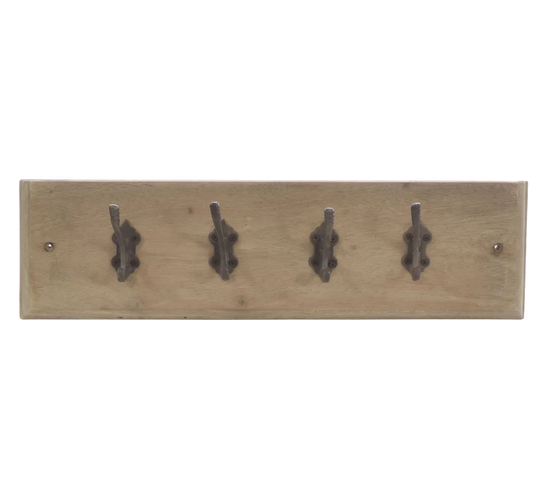 Rickman Solid Wood 4 - Hook Wall Hook