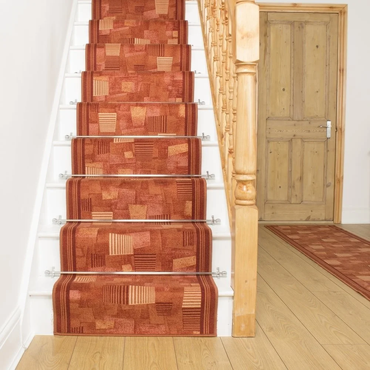 Abingd Looped Terracotta Stair Runner