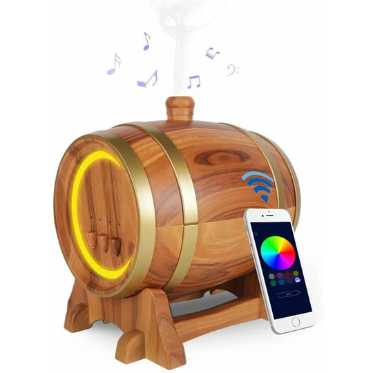 Bearsu - Music Aromatherapy Diffuser, Essential Oil Diffuser 350ML Humidifier With Bluetooth Speaker + 3 Timers + 7 Colors-For spa / Yoga / Office
