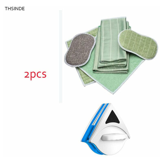 Qersta - 6pcs Bamboo Microfiber Cloth for Windows Mirrors Tiles Body Microfiber Bamboo Glass Household Bathroom + Glass Scraper