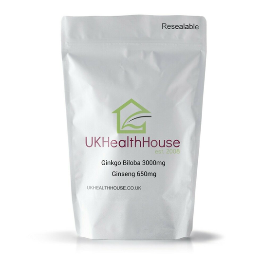 Ginkgo Biloba 3000mg & Ginseng 650mg x 180 Tablets Brain Mood Memory