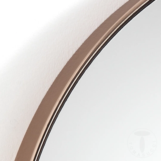 Round Metal Framed Wall Mounted Accent Mirror in Golden
